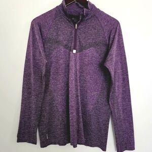 Champion Gear Women's Large Purple 1/4 Zip-up Pullover Activewear Top